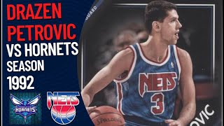 Dražen Petrović VS Charlotte Hornets  1992 [upl. by Hildie]