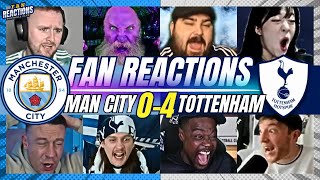 SPURS amp CITY FANS REACTION TO MAN CITY 04 TOTTENHAM  2425 PREMIER LEAGUE [upl. by Llezniuq]