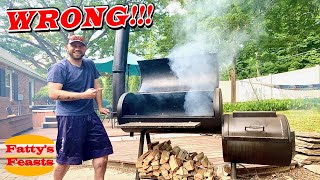 OFFSET SMOKER FIRE MANAGEMENT FOR BEGINNERS  How To Burn A Clean Fire  Fattys Feasts [upl. by Nomelc352]