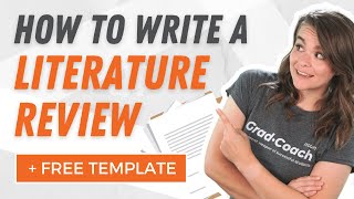 How To Write A Literature Review In 2024 Including AI Tools  FREE TEMPLATE  Examples [upl. by Dygert201]