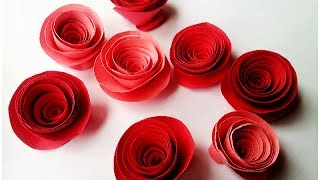 How To Make Rolled Paper Roses  DIY Rolled Paper Flowers [upl. by Carley679]