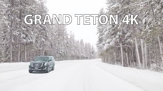 Grand Teton National Park 4K  Scenic Drive  Wyoming USA [upl. by Schilling72]