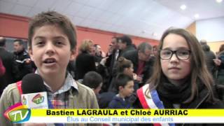 Inauguration salle des fêtes et présentation conseil des enfants à RivièreSaas et Gourby [upl. by Aisetra614]