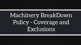 MBD Policy  Coverage and Exclusions [upl. by Tereve]