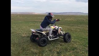 Suzuki LTR 450 First Ride New Quad 450r Quad Rider [upl. by Rowland]