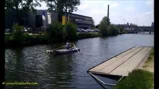 Rowing with the RowSurfer on a Sea Eagle PaddleSki [upl. by Ojoj]