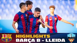 HIGHLIGHTS  Barça Atletic VS Lleida Esportiu 30  Noah Darvich Debut  15823 HD [upl. by Ahsinrac294]