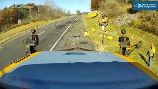 Road worker survives terrifying close call on NY highway  VIDEO [upl. by Enilrek979]