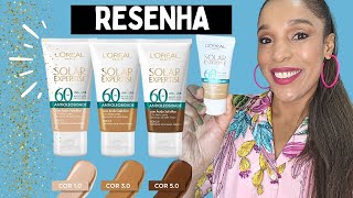 RESENHA PROTETOR SOLAR COM COR SOLAR EXPERTISE FPS60 ANTIOLEOSIDADE DA LOREAL [upl. by Arimay]