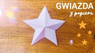 Jak zrobić gwiazdę z papieru  Gwiazda Origami  Gwiazdka Papieru  Paper star diy [upl. by Caputto]