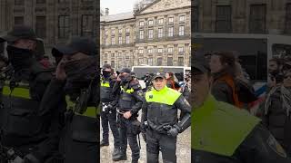 Police respond to proPalestinian demonstrators in Netherlands [upl. by Wayland761]