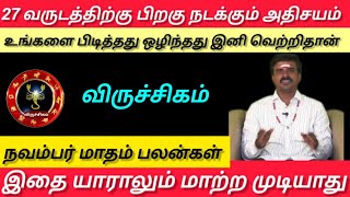 விருச்சிகம் உங்களை பிடித்தது ஒழிந்தது இனி வெற்றிதான்  November matham palangal  Viruchigam 2024 [upl. by Mandler]