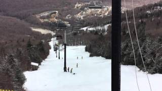 Killington crew rescues skiers snowboarders from Skye Peak Express lift [upl. by Ymmij]