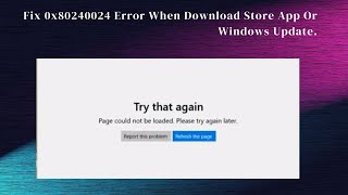 How To Fix Microsoft Store try again later Something happened On Our End In Windows [upl. by Emmer579]