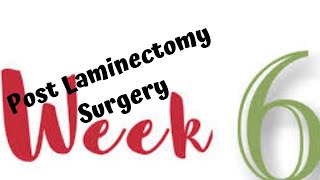 Laminectomy Surgery and Recovery 6 weeks post op [upl. by Eijneb377]