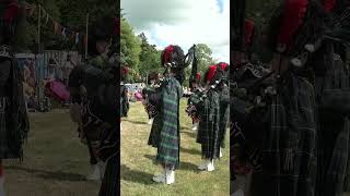 Lonach Pipe Band playing Minstrel Boy during 2023 Drumtochty Highland Games in Scotland shorts [upl. by Katleen]