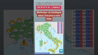 MALTEMPO CON TEMPORALI SU SARDEGNA TOSCANA E AL NORD  METEO 23 Ottobre 2024 meteo [upl. by Attenor]