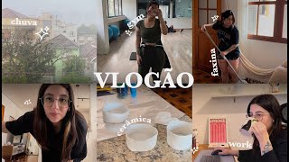 vlog da semana  fazendo cerâmica fria home office faxina completa treinos e cozinhando [upl. by Coltson]