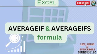 AVERAGEIF and AVERAGEIFS formula in Excel [upl. by Poll]