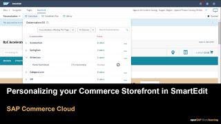 Personalizing Your Commerce Storefront in SmartEdit  SAP Commerce Cloud [upl. by Aroel]