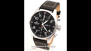 Alpina Startimer Pilot Automatic Chronograph Ref AL725B4S6 FM11322 [upl. by Ogu]