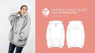 Patrick Oversized Hoodie Sweatshirt  Digital PDF Sewing Pattern  Teaser [upl. by Sabino]