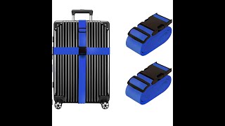 Adjustable Nylon Luggage Straps Belt Suitcase Belt TSA Approved 2 Meter Blue [upl. by Carrington714]