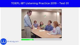 TOEFL iBT Listening Practice Test Series 2019  Test 01 wikistudycom [upl. by Nidroj56]