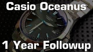 The Casio Oceanus OCWS1001AJF Wristwatch 1 Year Followup [upl. by Amling]