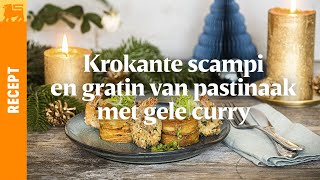 Krokante scampis en pastinaakgratin met gele curry door Sofie Dumont [upl. by Towbin]