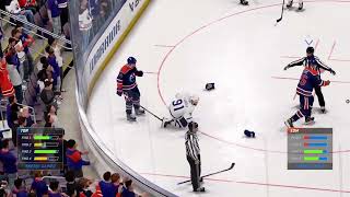 NHL 23 Stanley Cup Playoffs Round 2 Leafs  Oilers Game 6 FightNurse vs Tavares [upl. by Htinnek]