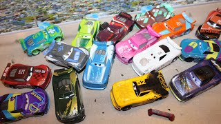 Disney Cars Crash Damaged NextGen Piston Cup Racers Florida 500 Customs [upl. by Lawler]