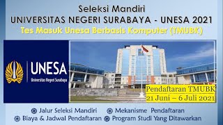 SELEKSI MANDIRI UNIVERSITAS NEGERI SURABAYA  UNESA 2021 [upl. by Selestina]