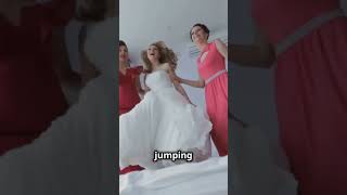 Brides Hilarious Wedding Dress Workout [upl. by Accisej]