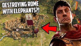 Breaking Total War Rome 2 By Destroying Rome As Carthage [upl. by Anelhtac278]