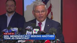 NJ Senator Bob Menendez will not run for reelection as Democrat keeping options open [upl. by Anitnuahs]