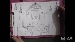 Hagia Sophia drawing skechingmano92707 [upl. by Edee]