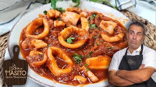 Calamares encebollados con una salsa increíble [upl. by Tarttan]