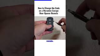 How to Change the Code on a Marantec Garage Door Opener Remote security garageremote [upl. by Bethanne]