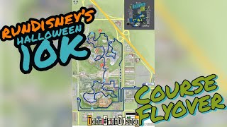 2024 runDisney Disneyland Halloween 10K Course Flyover [upl. by Phaih215]