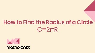 How to Find the Radius of a Circle Circumference Given [upl. by Erasmo690]