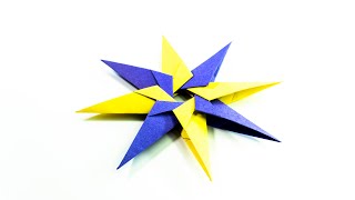 How to make a paper 8 pointed ninja star [upl. by Ydrah573]