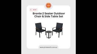 Bronte 2 Seater Outdoor Chair amp Side Table Set [upl. by Kcirddot981]