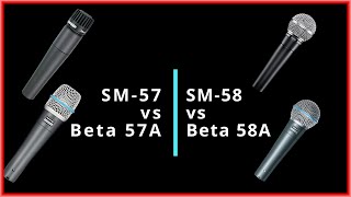 Shure SM vs Beta Series SM57 SM58 Beta 57A Beta 58A  Beta Series worth the money [upl. by Tesler]