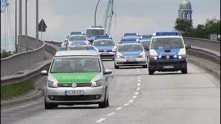 40 Streifenwagen Polizei Brandenburg  Sachsen  Bayern  Hamburg [upl. by Nallid]