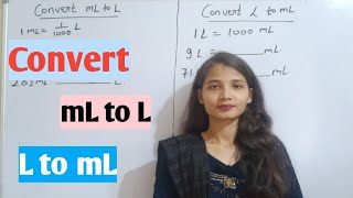 Convert mL to L and L to mL unit conversion [upl. by Eahsal]