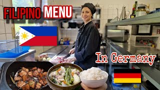 IM COOKING FILIPINO FOOD IN GERMAN RESTAURANT  PORK ADOBO amp SINIGANG  Peoples First Reactions [upl. by Yemrots]