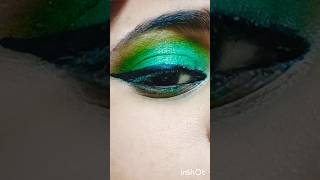 Green eye makeup look for beginnerseyemakeuppartylooktradingshorts music song [upl. by Teryn]