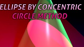 ELLIPSE BY CONCENTRIC CIRCLE METHOD [upl. by Eleira737]