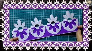 Two  Minutes Flower Design for Bulletin Board Border  DIY [upl. by Hatcher500]